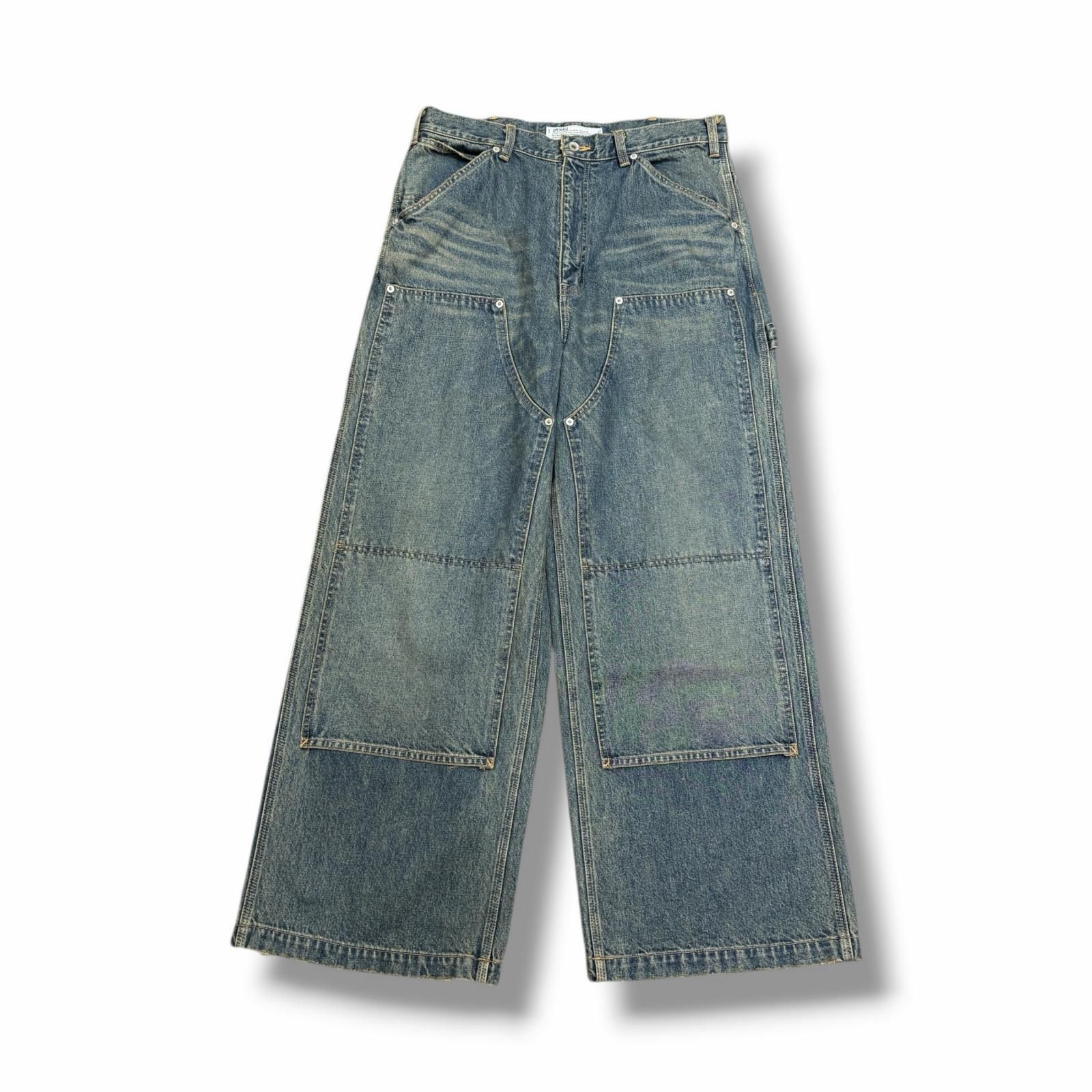 DAIRIKU 26SS Vintage Washed Painter Denim Wide Pants ダブルニー