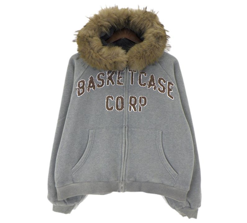 バスケットケースギャラリー Basketcase Gallery 【 BC CORP lined zip up 】 フードファー 着脱式 裏起毛 ジップアップ スウェット パーカー 51100