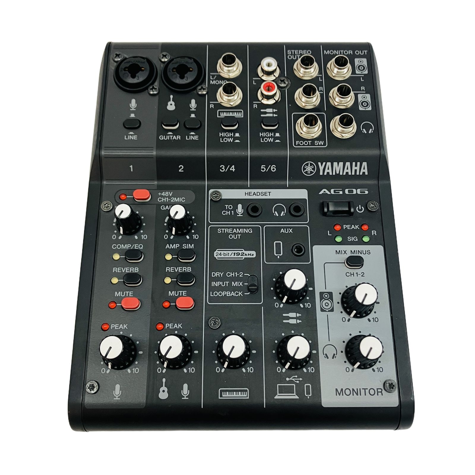 YAMAHA AG06MK2 オーディオ インターフェース ミキサー 音響機材 ヤマハ 中古 C11386129