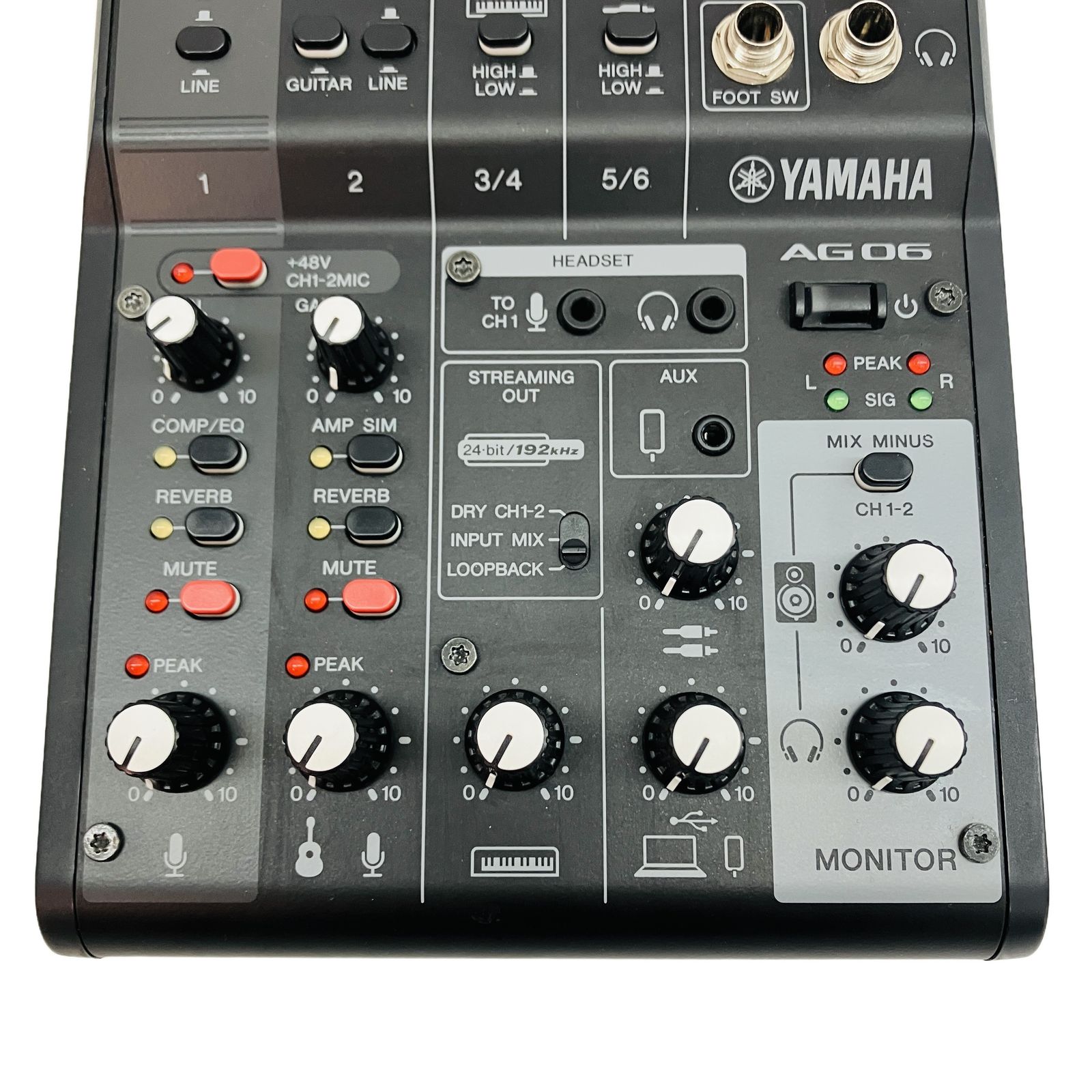 YAMAHA AG06MK2 オーディオ インターフェース ミキサー 音響機材 ヤマハ 中古 C11386129
