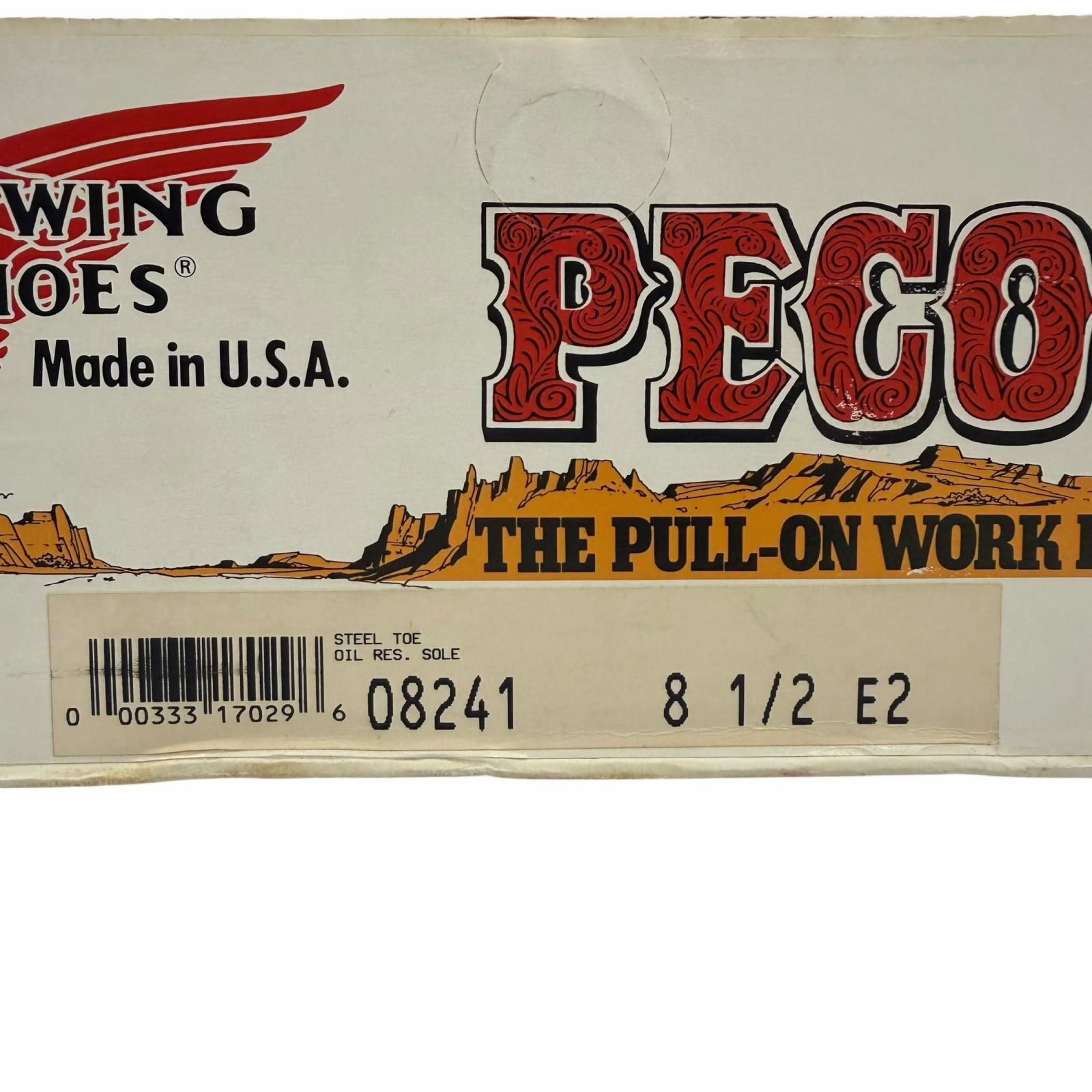 良品▼RED WING レッドウィング 1996年製 2276 レザー PT91プリントタグ スチールトゥ ペコスブーツ ブラウン 8.5 EE USA製 メンズ　