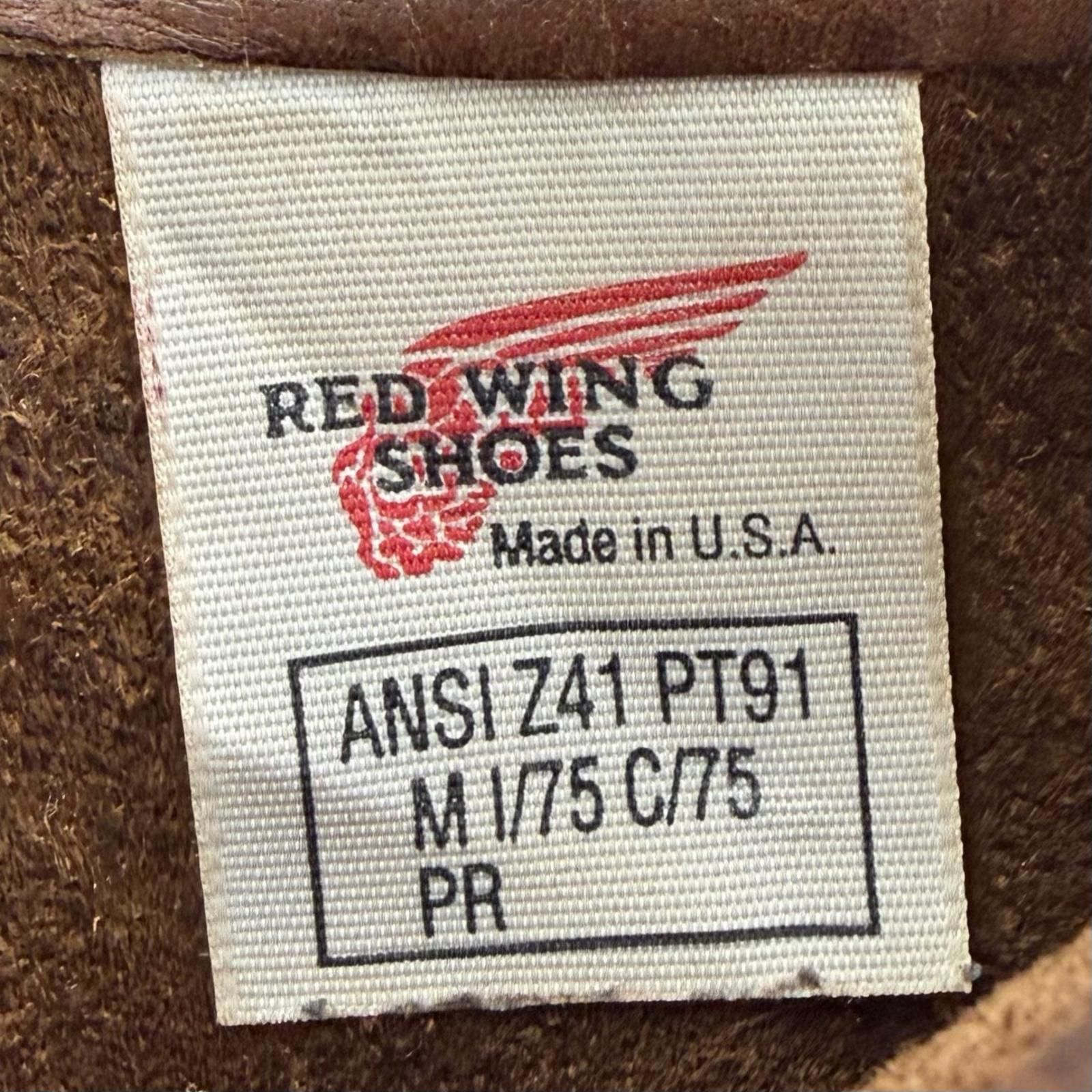 良品▼RED WING レッドウィング 1996年製 2276 レザー PT91プリントタグ スチールトゥ ペコスブーツ ブラウン 8.5 EE USA製 メンズ　