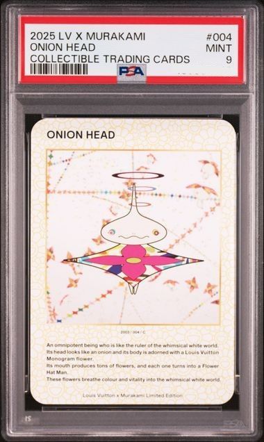 ルイ・ヴィトン x 村上隆 Onion Head コレクターズカード PSA9】LOUIS VUITTON ONION HEAD ルイ・ヴィトン ×村上隆コラボ #004