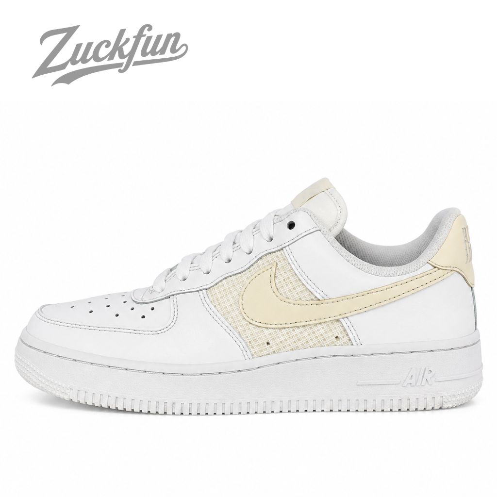 NIKE AIR FORCE 1 07 LOW ESSENTIAL CROSS STITCH エア フォース 1 ロー カット ホワイト ベージュ 白 レディース ナイキ スニーカー 23 cm U11877