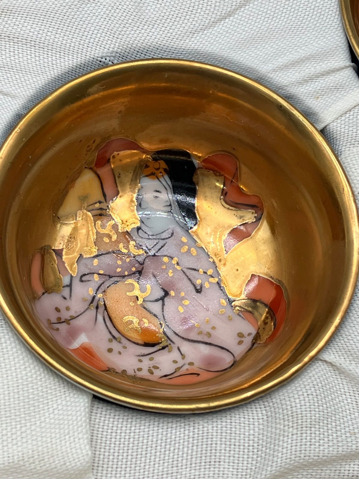 1週間限定開店記念レアセール!!金属工芸品 二人の福の神 九谷焼 七福神 お猪口 金箔伝統工芸品 縁起物 7個組 - メルカリ