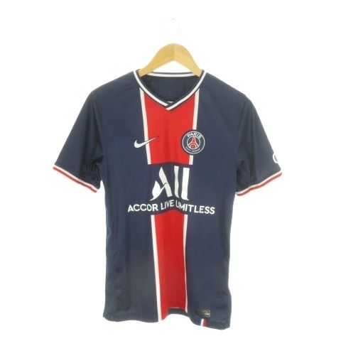 ナイキ NIKE パリサンジェルマンFC レプリカユニフォーム ゲームシャツ Tシャツ サッカー S 紺 ネイビー 半袖 Vネック /MN3 ■GY18