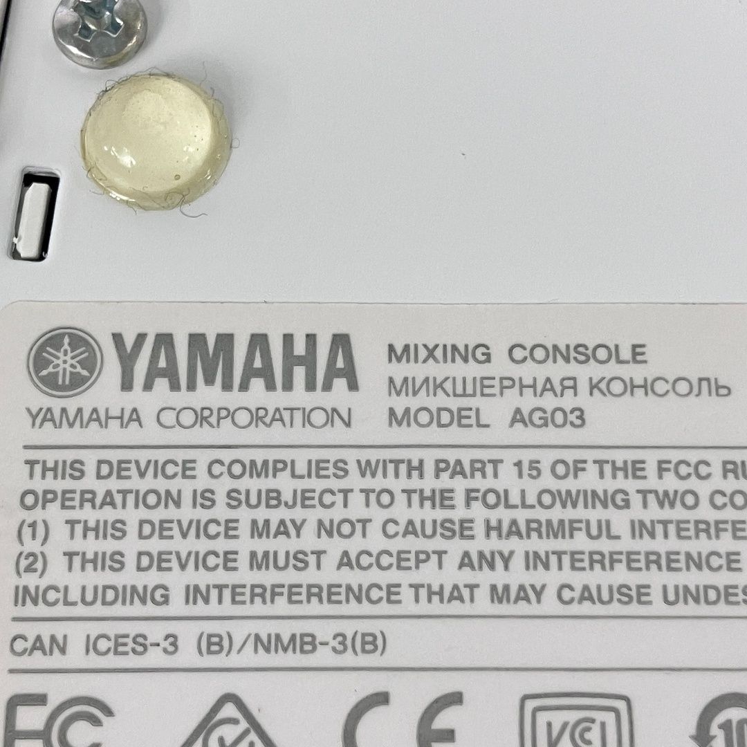 YAMAHA AG03 ストリーミング ミキサー ヤマハ 音響機器 中古 Y11374025