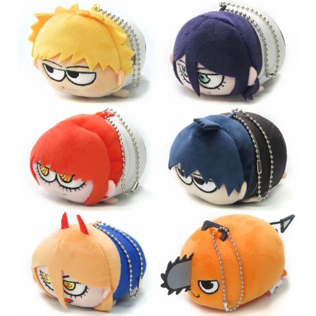 【中古】ぬいぐるみマスコット・ぬいぐるみバッジ 全6種セット 「劇場版チェンソーマンレゼ篇 ジロリ たわらっこ。」