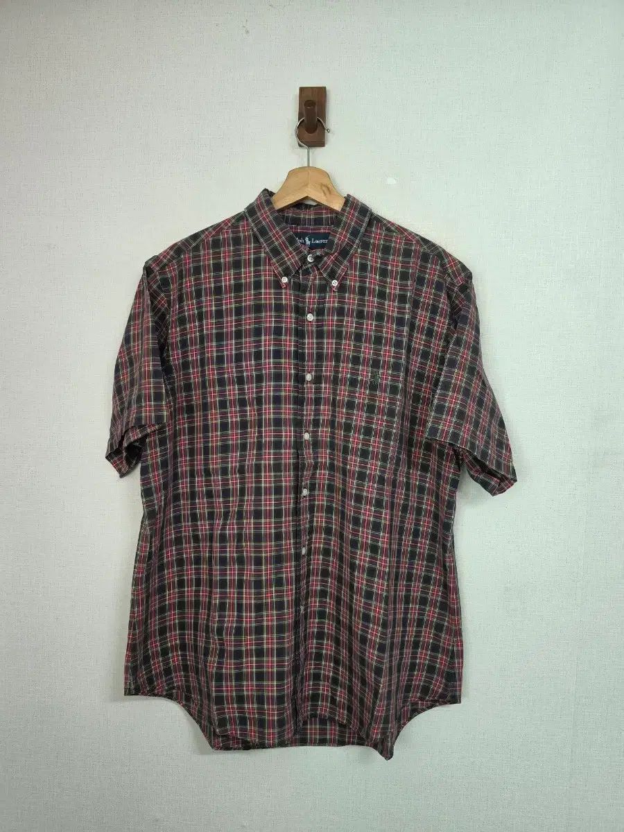 ポロラルフローレン CHECK 半袖 シャツ XL