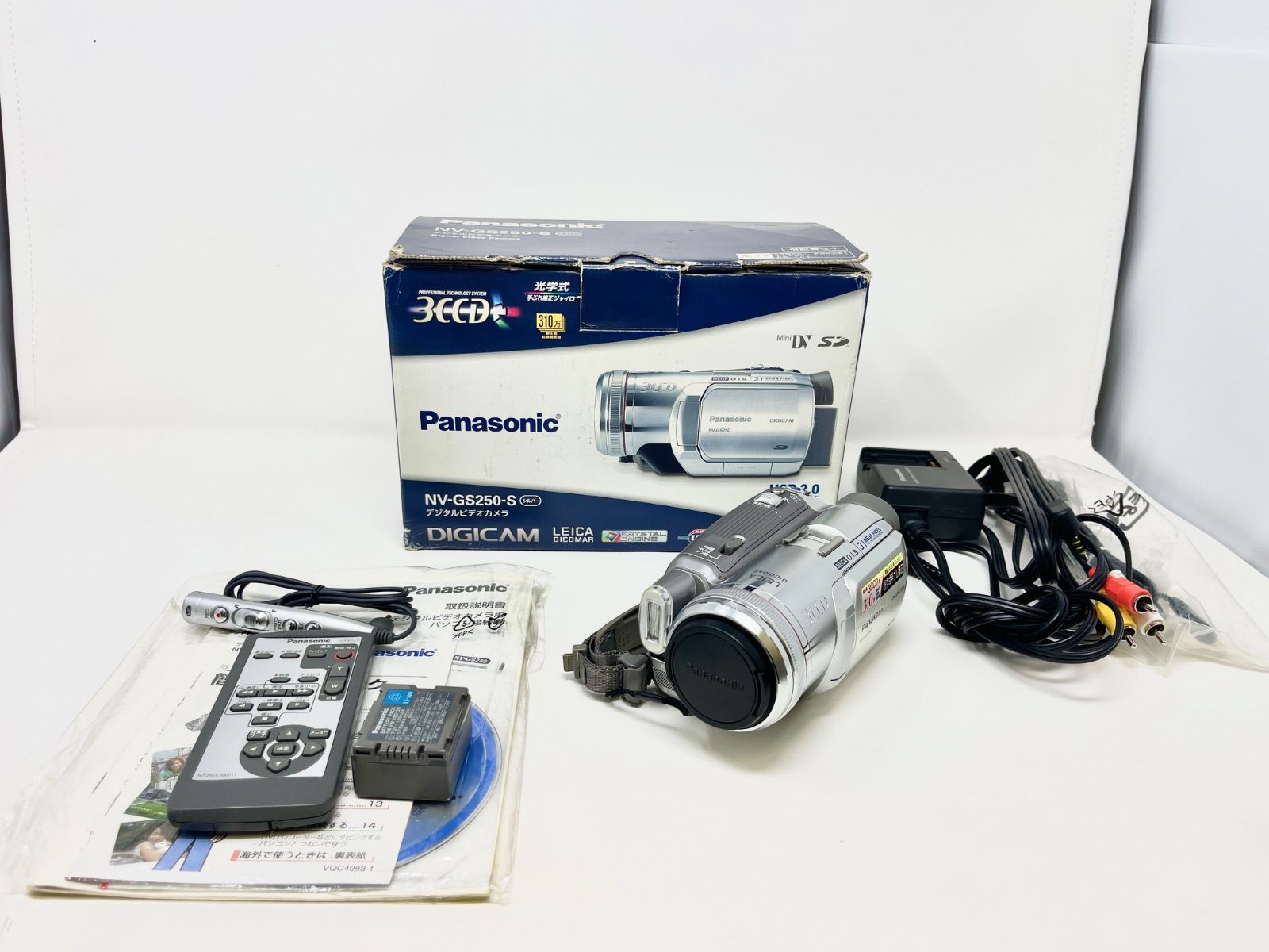 即購入OK 動作確認OK Panasonic NV-GS250-S miniDV デジタルビデオ