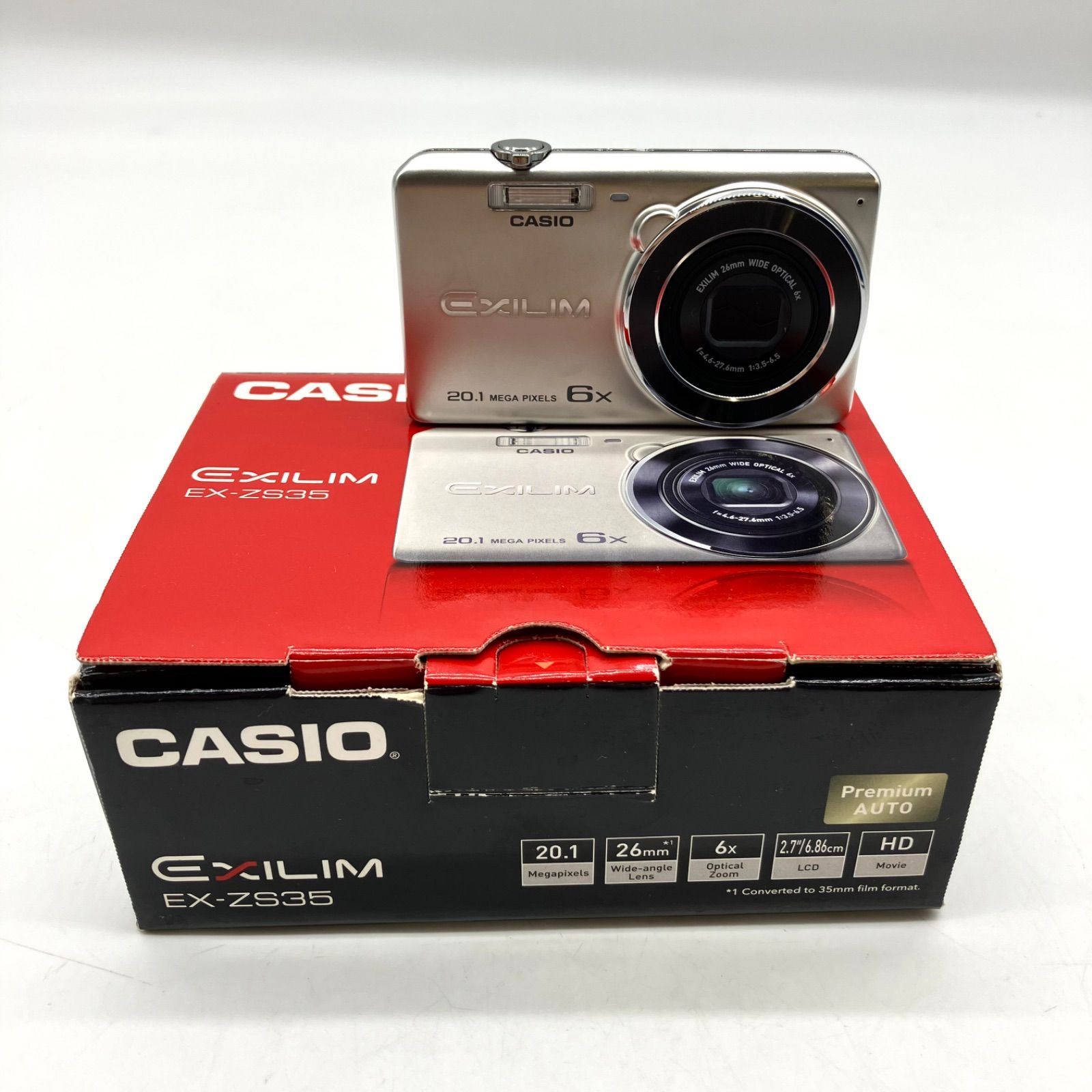FA662【通電確認済み】CASIO デジタルカメラ EXILIM EX-ZS35 シルバー