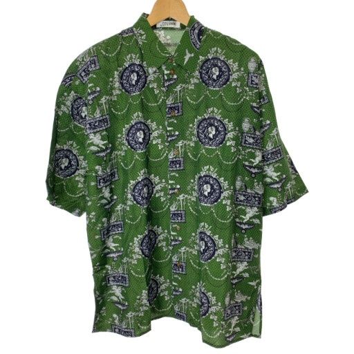 【中古】　Jean Paul GAULTIER　柄シャツ　長袖　トップス　総柄　オーバーサイズ　日本製　古着　/1156