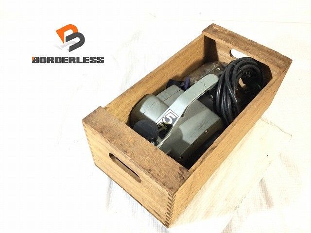 ☆中古品☆HITACHI 日立工機 100V 156mm 電気かんな P50SA パーツ 木箱付き 電動カンナ 面取り 木工130309