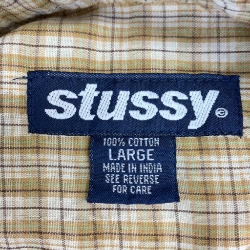 90s stussy チェックシャツ OLD STUSSY STUSSY(ステューシー) 白タグ