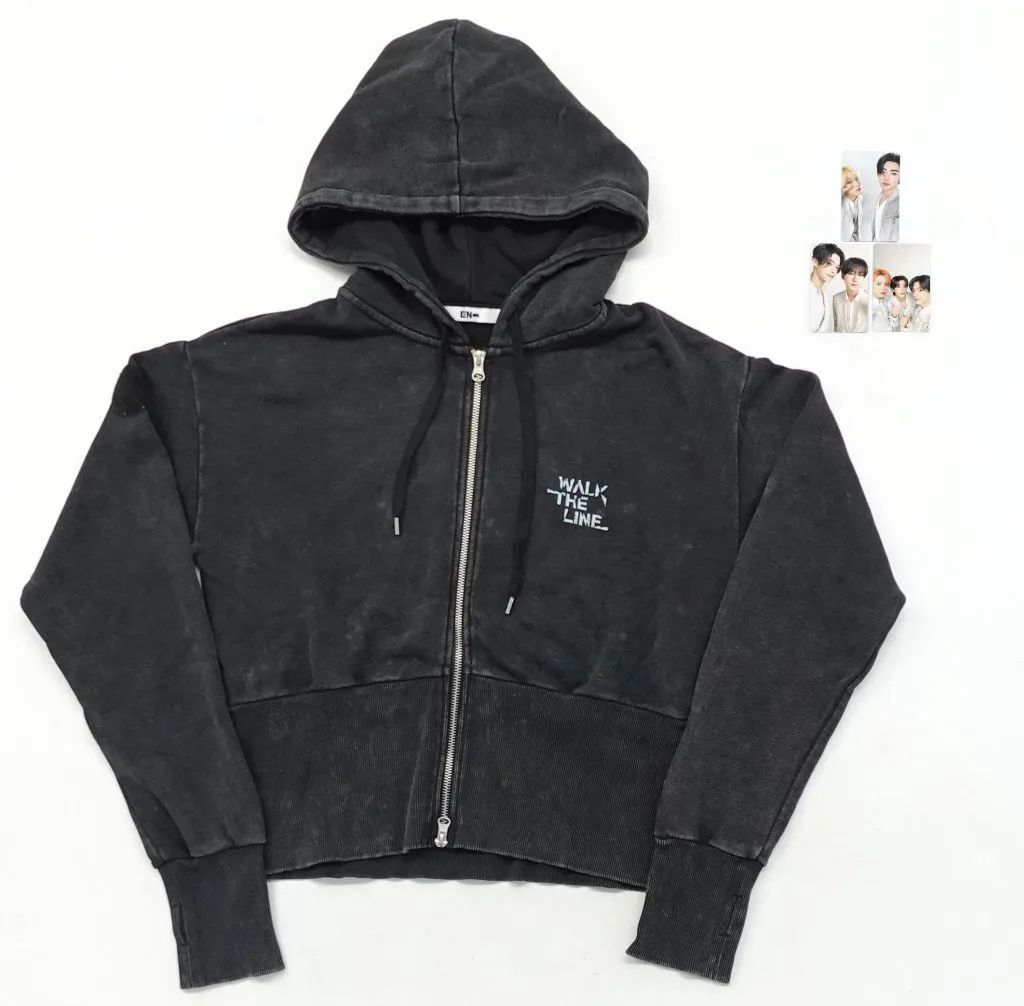 【中古】アウターウェア ENHYPEN ジップアップフーディー(パーカー) ブラック Mサイズ 「ENHYPEN WORLD TOUR 『WALK THE LINE』 IN JAPAN」