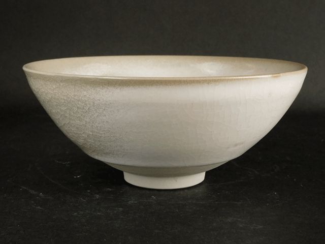 加藤 孝俊 米色 灰青瓷 粉吹 茶碗
