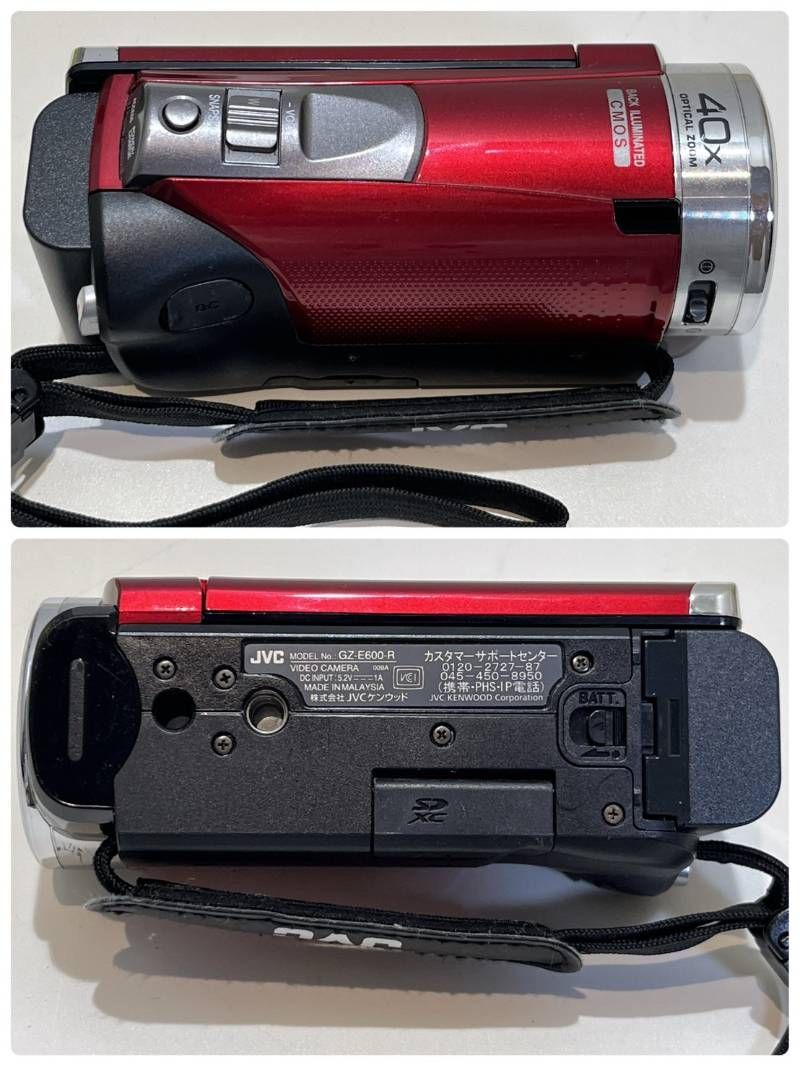 JVC Everio GZ-E600 レッド ハイビジョン ビデオカメラ 13年製 簡易