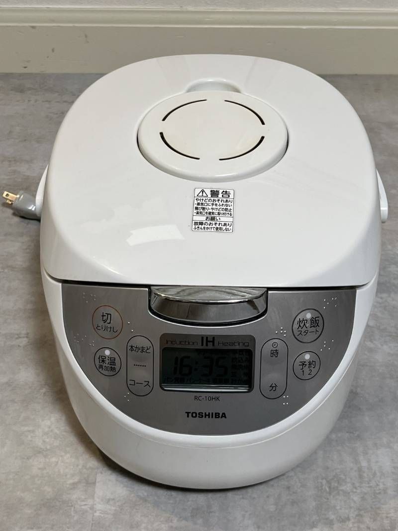 TOSHIBA IHジャー炊飯器 RC-10HK ホワイト 21年製 IH炊飯器 - メルカリ