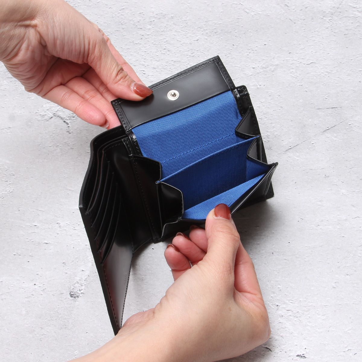 【メーカー正規品】ランバンオンブルー バトラー 二つ折り財布 メンズ レディース ブランド レザー 本革 LANVIN en Bleu Butler 519614｜詳細画像