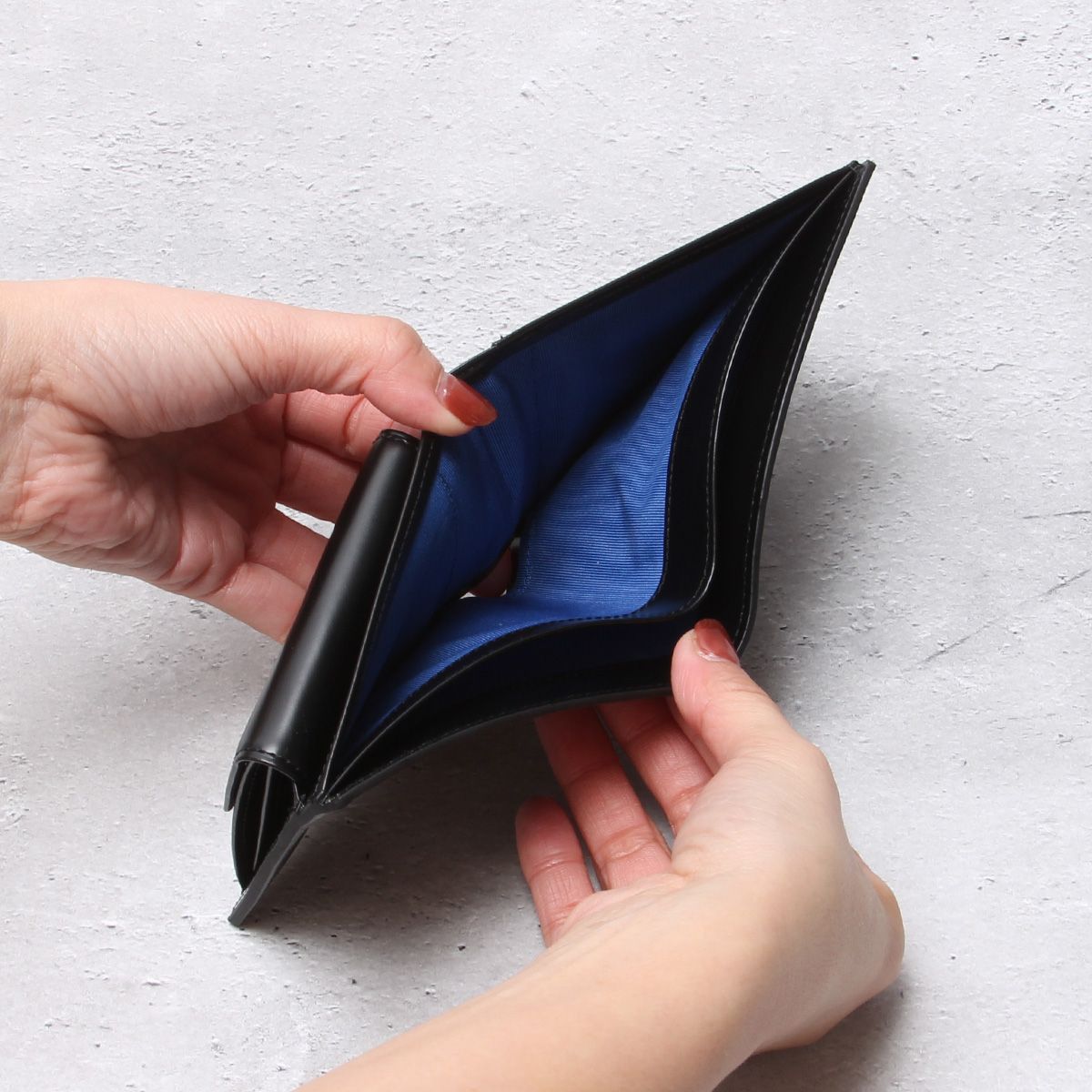 【メーカー正規品】ランバンオンブルー バトラー 二つ折り財布 メンズ レディース ブランド レザー 本革 LANVIN en Bleu Butler 519614｜詳細画像