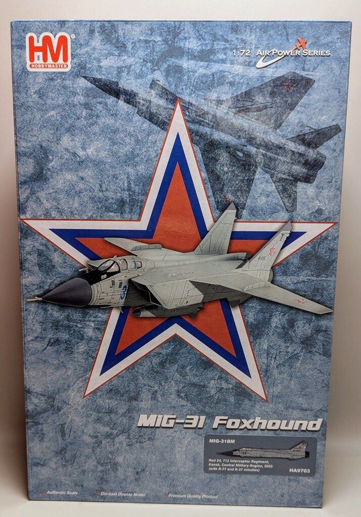 HOBBY MASTER 1/72 MiG-31BM フォックスハウンド `ロシア航空宇宙軍 第712航空連隊 w/R-77&R-37
