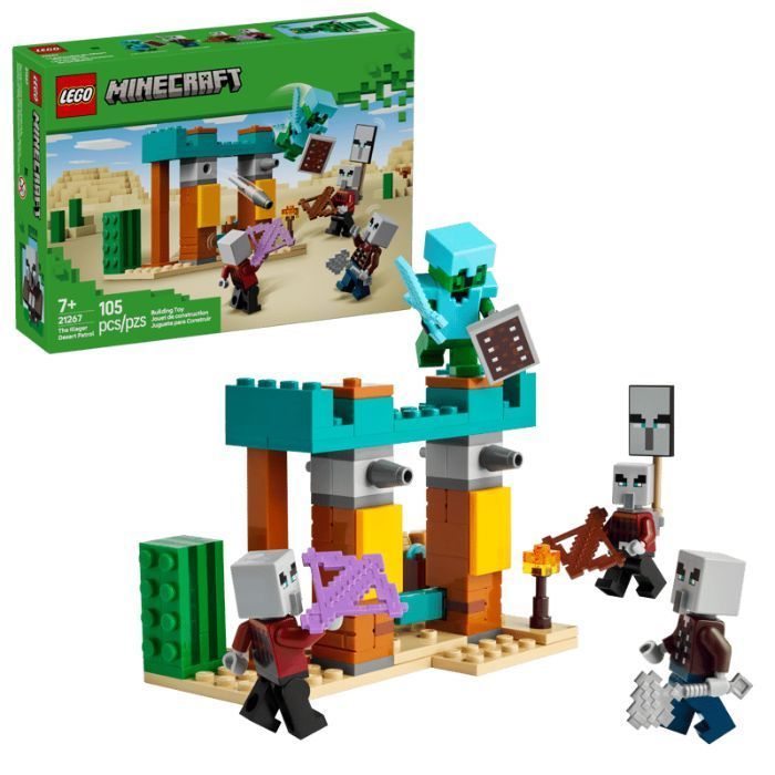O LEGO (LEGO) 21267 Minecraft Evil Villagers Desert Patrol Christmas Decor Toy Educational Birthday Gift Lego Blocks Ornament Decor Assembly Adult Gift Christmas Present Christmas Present Celebration Black Friday