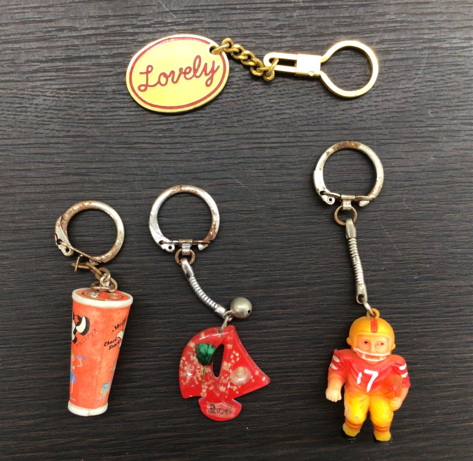 中古品・現状品】レトロ おもしろキーホルダー11点 当時物 面白