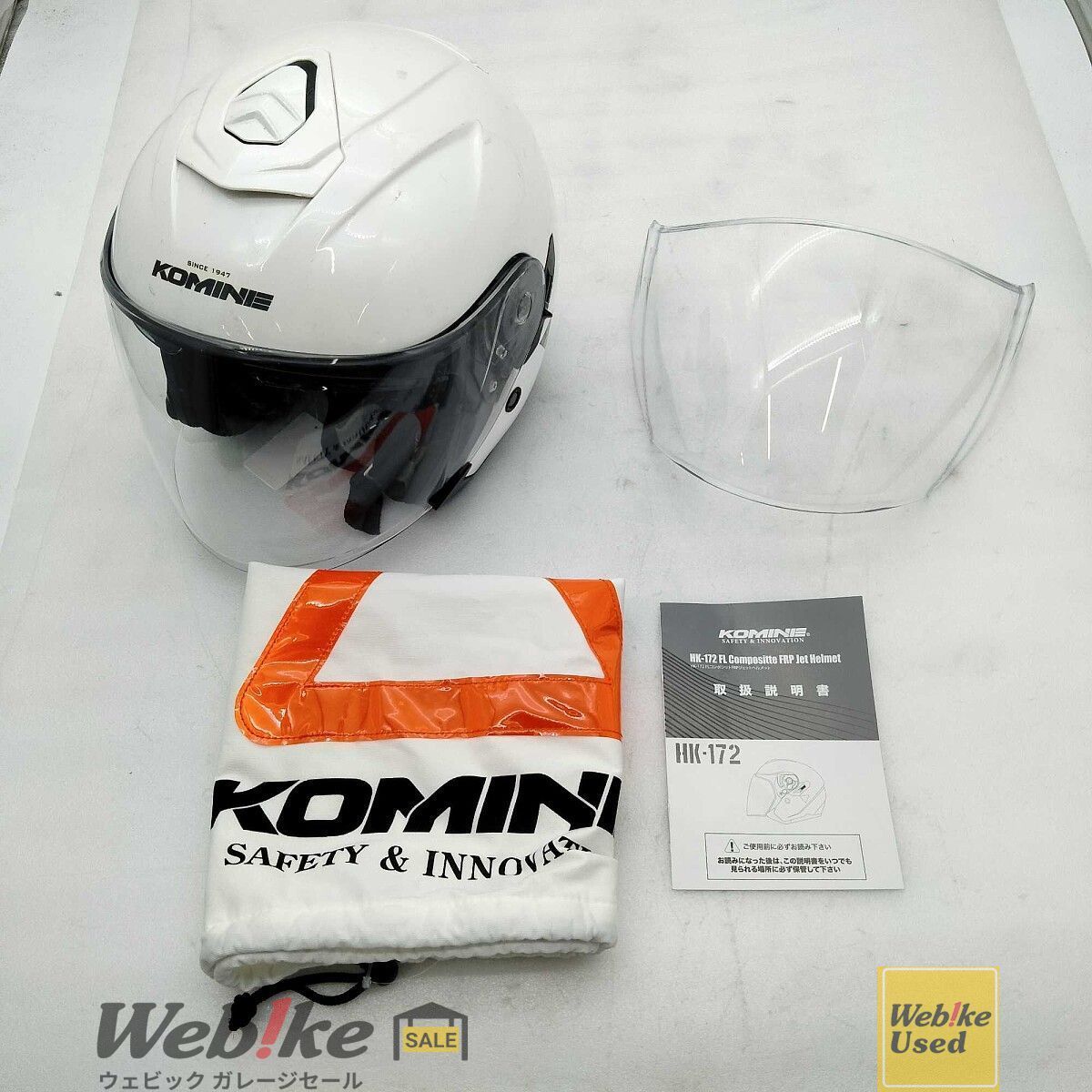 KOMINE HK-172 コンポジット FRP ジェットヘルメット | サイズ：59-60