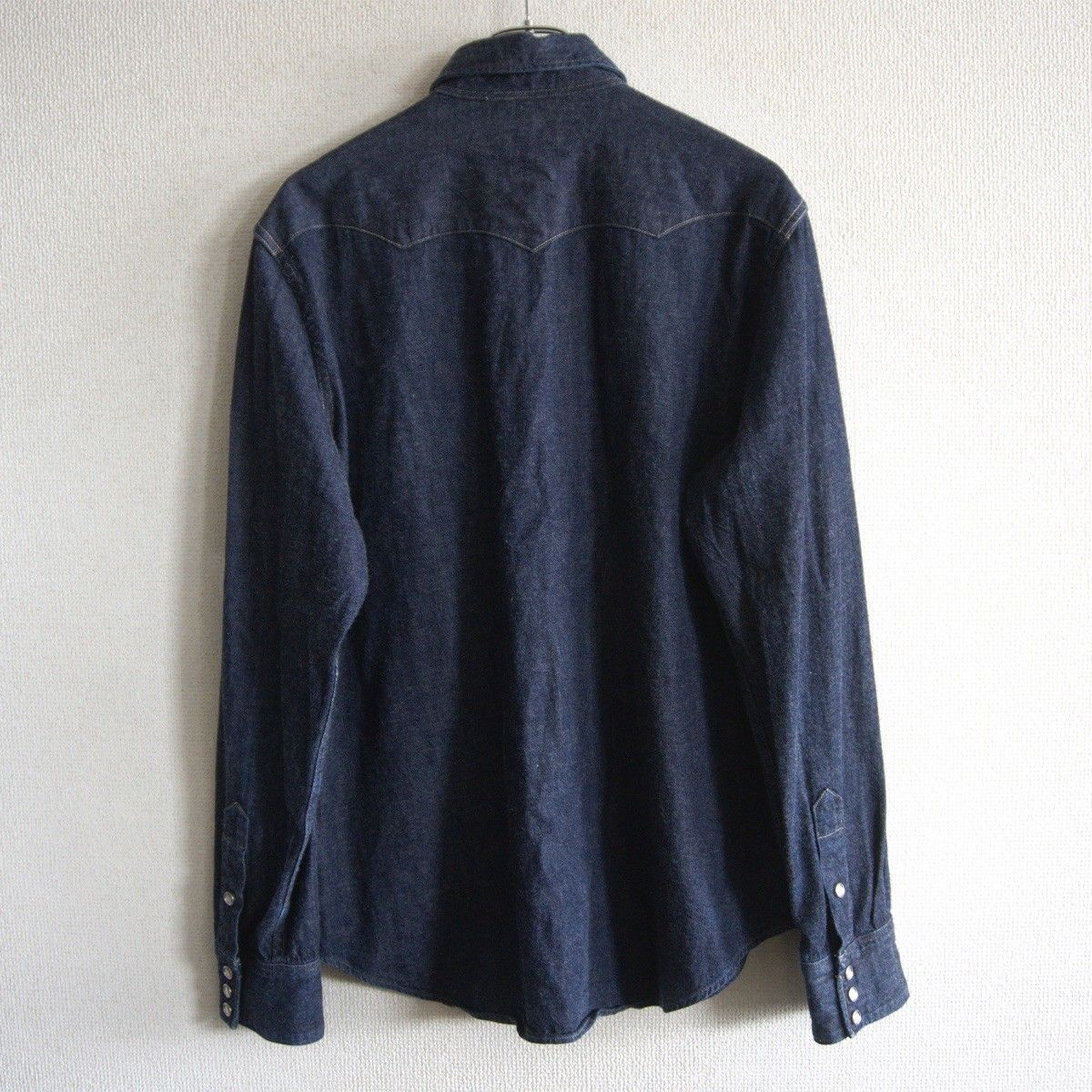 美品】RRL 【インディゴ バッファロー デニム ウエスタン シャツ】 L