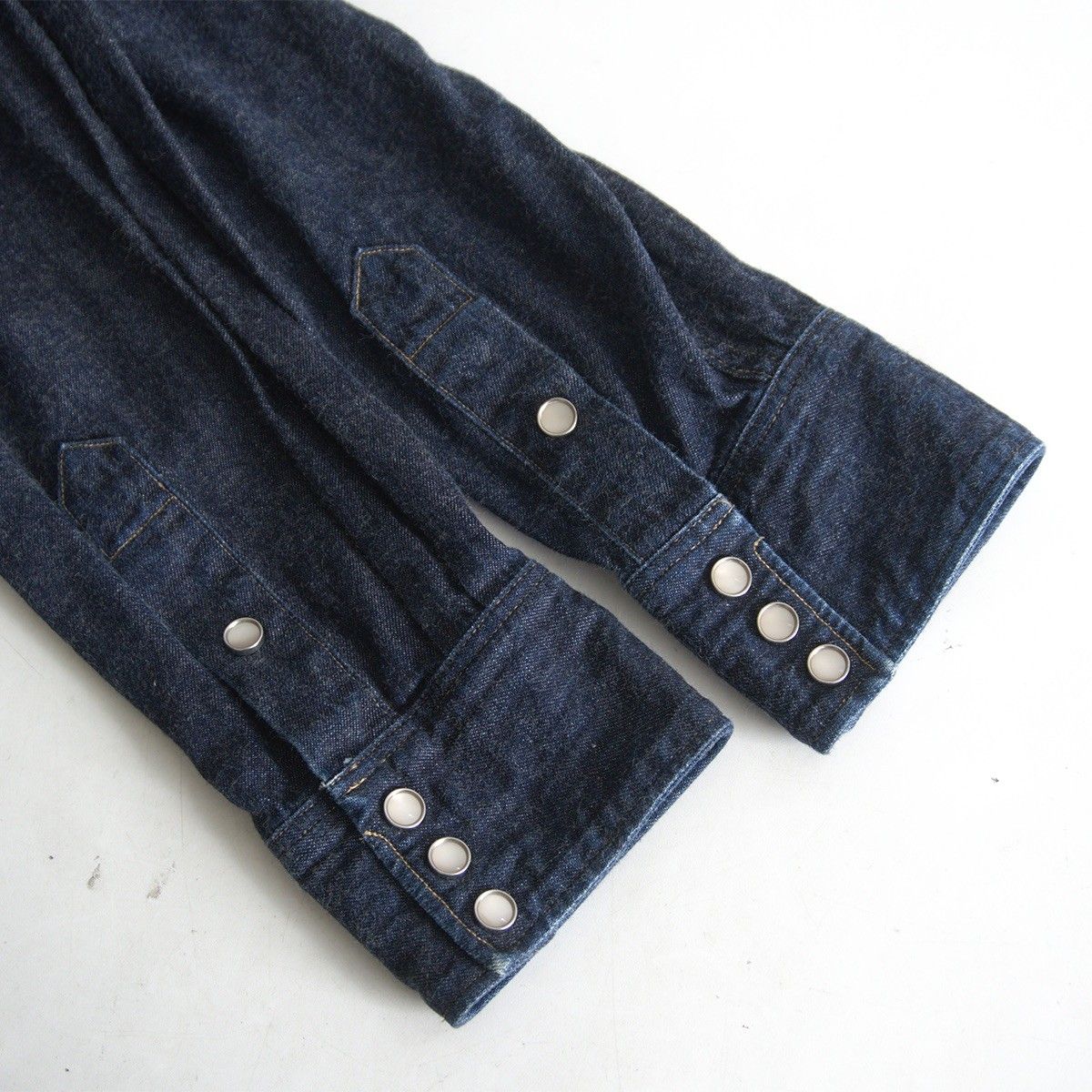 美品】RRL 【インディゴ バッファロー デニム ウエスタン シャツ】 L