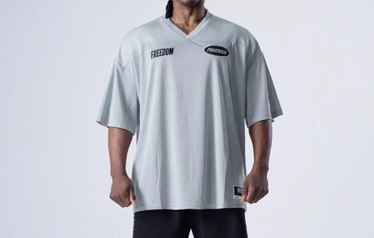 2XL フリーダム(FREEDOM) メッシュ ラグビージャージ_グレー