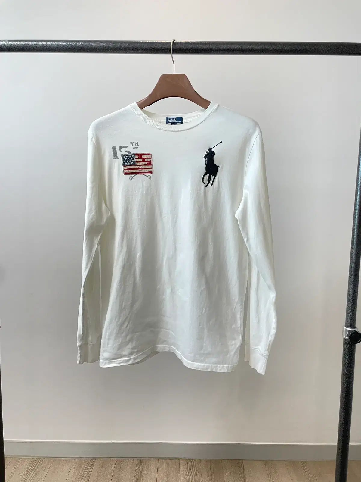 (BOYS XL(18-20)) ポロラルフローレン ビックポニー 星条旗 長袖Tシャツ