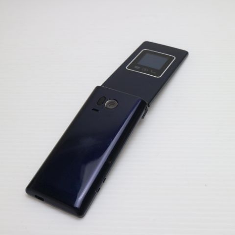 良品中古 505SH かんたん携帯9 ネイビー 白ロム 中古 ガラケー