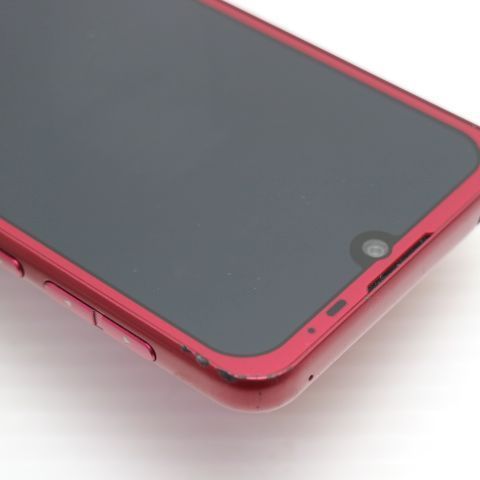 美品 SoftBank シンプルスマホ6 A201SH ルビーレッド スマホ 白ロム