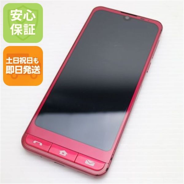 美品 SoftBank シンプルスマホ6 A201SH ルビーレッド スマホ 白ロム