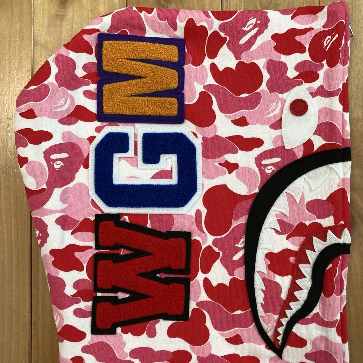 ABC CAMO PINK シャーク パーカー Mサイズ shark full zip hoodie a