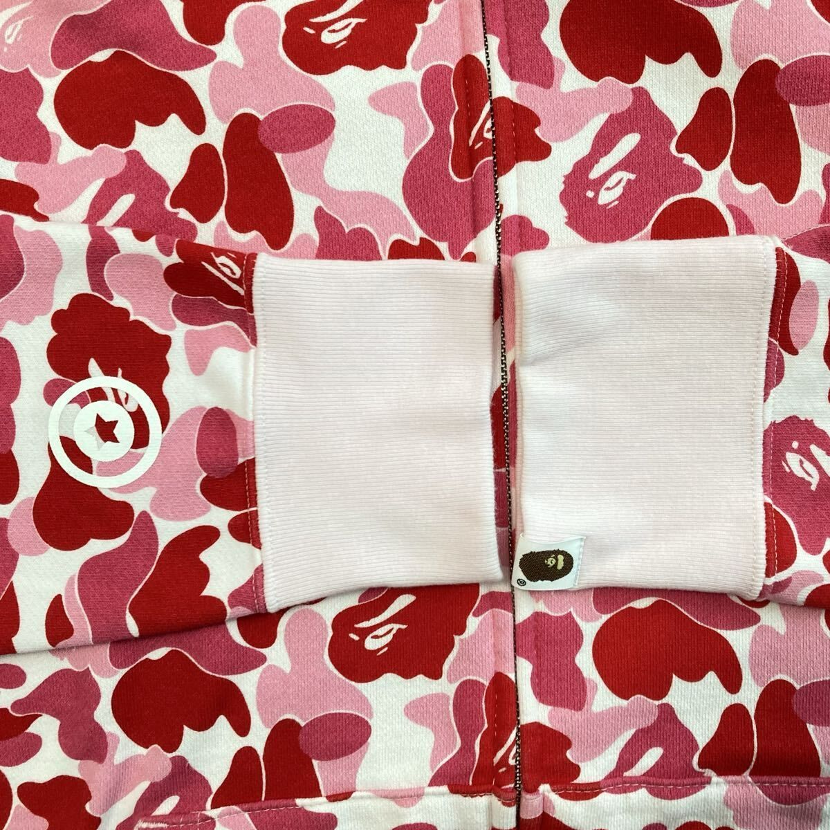 ABC CAMO PINK シャーク パーカー Mサイズ shark full zip hoodie a bathing ape BAPE エイプ ベイプ アベイシングエイプ ABCカモ z3375