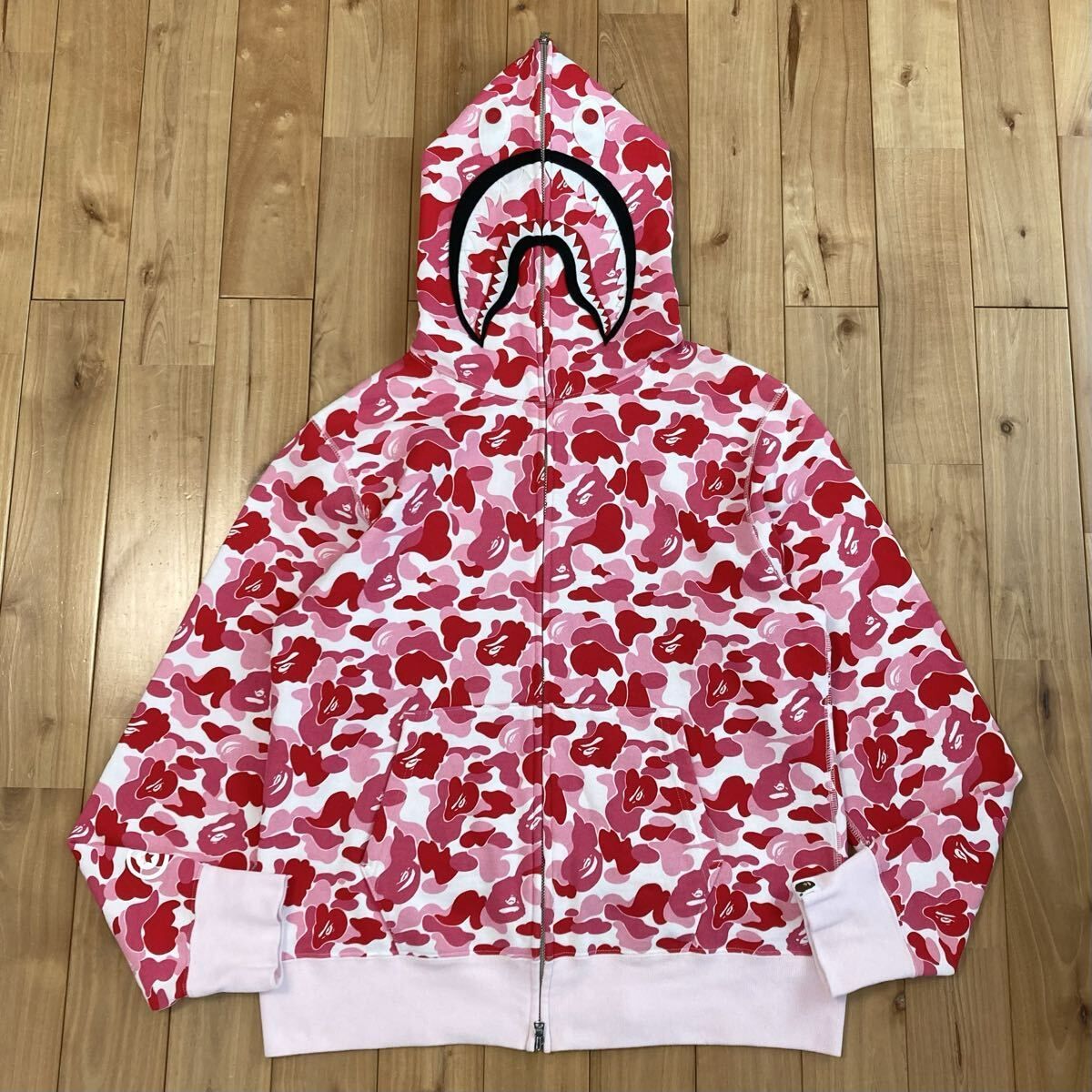 ABC CAMO PINK シャーク パーカー Mサイズ shark full zip hoodie a