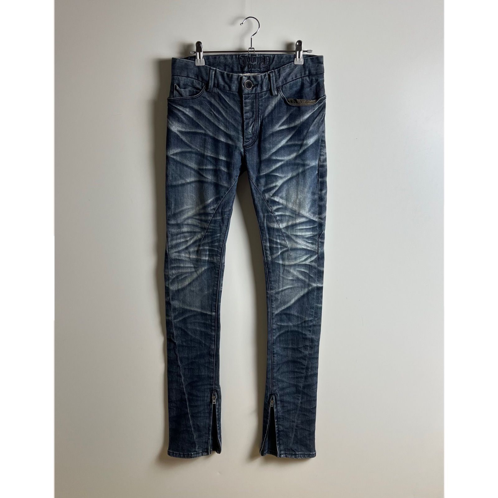 JOHNNY WOLF buffalo bobs y2k archive lame zip denim pants 1 S