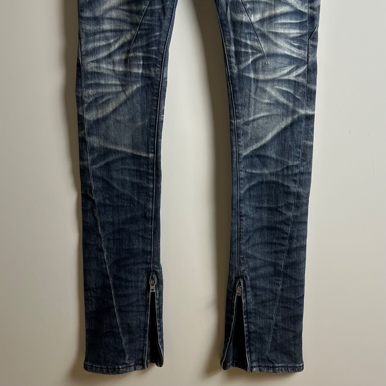 JOHNNY WOLF buffalo bobs y2k archive lame zip denim pants 1 S