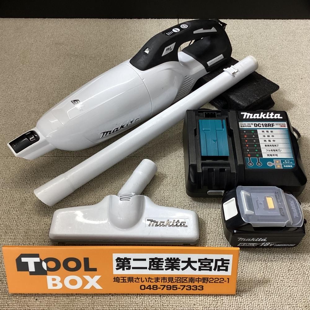 【中古・未使用混在】makita/マキタ CL284FDZW 18V充電式クリーナ 【充電器(中古)＆バッテリ(未使用)付】【203】