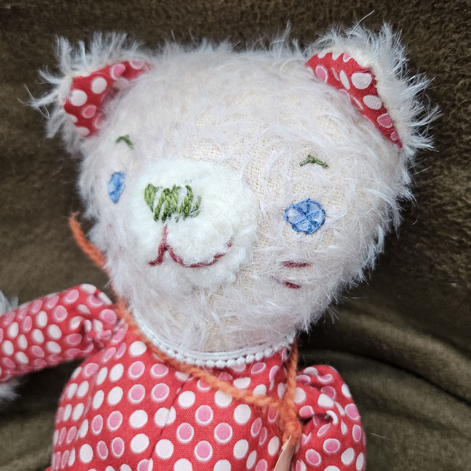 美品 作家もの mitsuko 作 アートドール 「KuMaNeKo（クマねこ