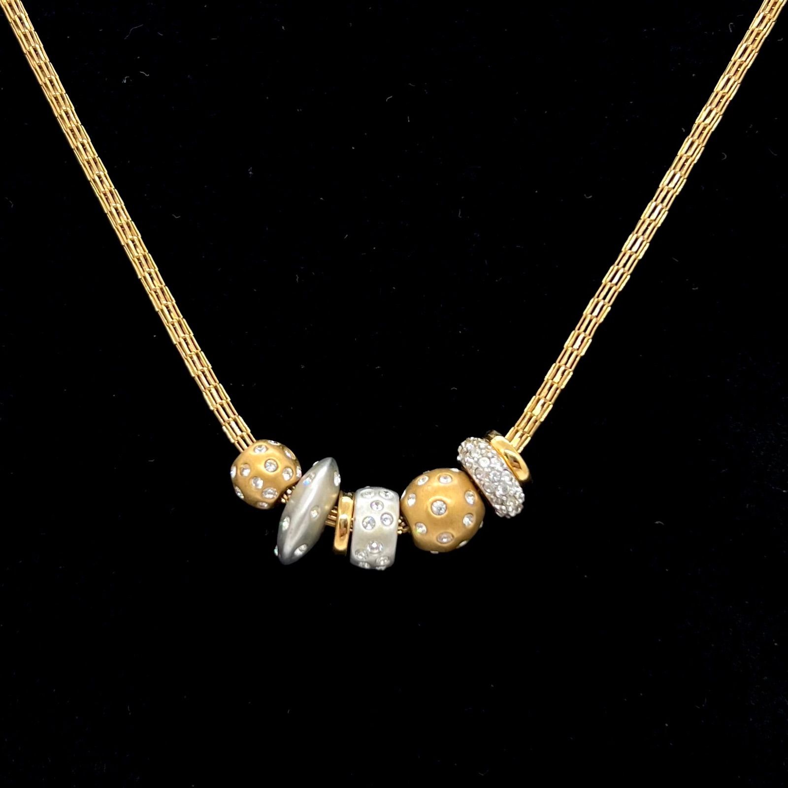 美品☆ Swarovski スワロフスキー ネックレス ボール サークル 