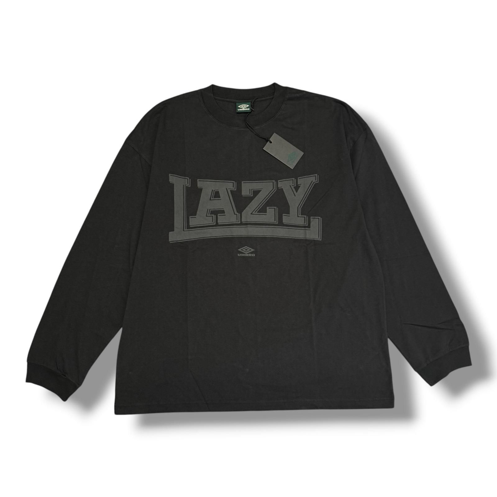 未使用 UMBRO Lazy Longsleeve T-Shirt レイジー長袖Tシャツ カットソー ロンT アンブロ UBMW0280JY79 ブラック L （17142M）