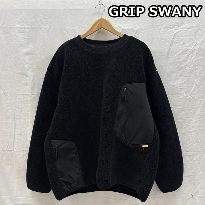 古着 GRIP SWANY グリップスワニー ボアフリース トレーナー ナイロンパッチ GSC-38 メンズ XL ISItems【USED】【古着】【中古】50161861