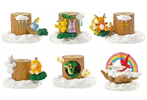 【中古】トレーディングフィギュア 全6種セット 「あつめて!かさねて!ポケモンの森7 天気の樹」