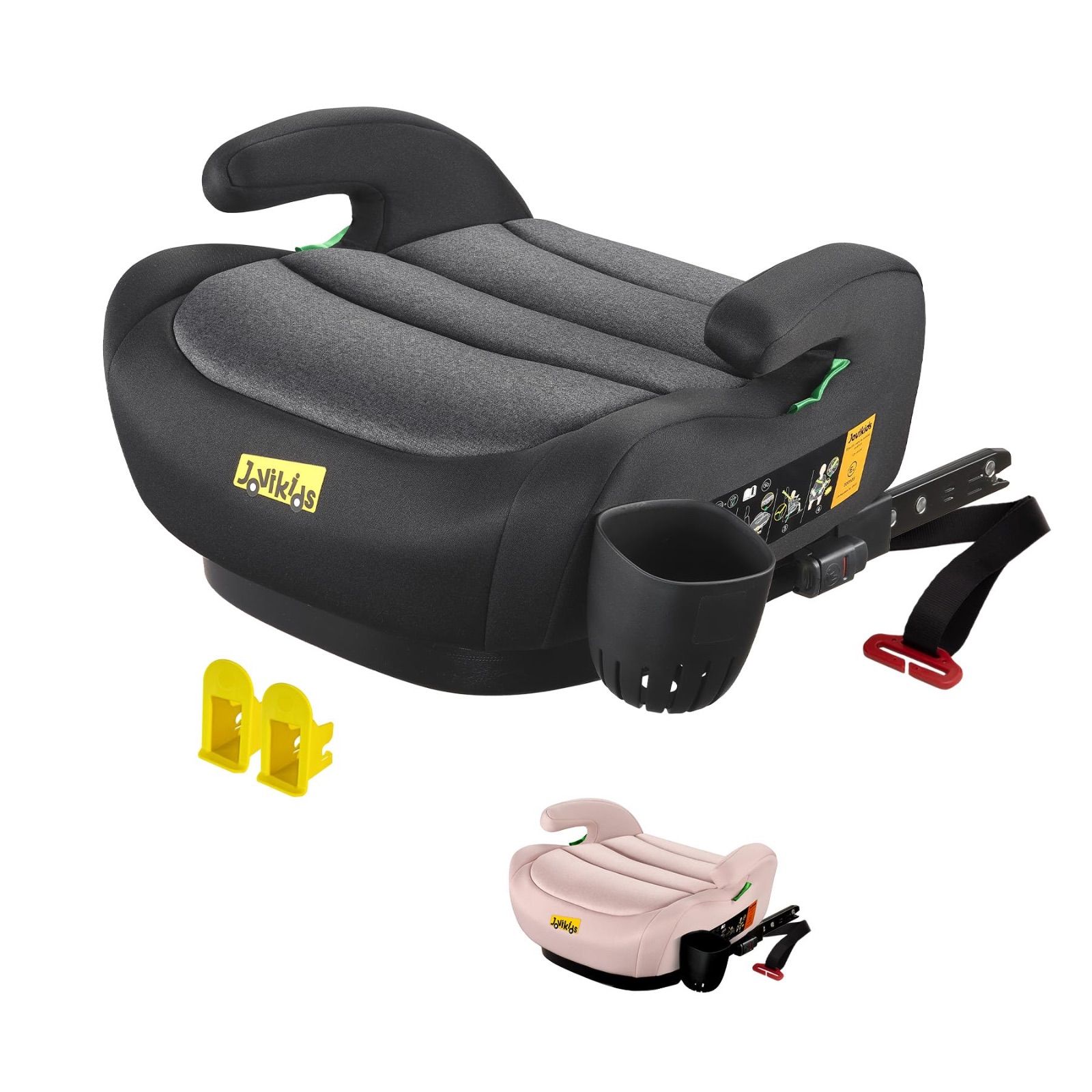 Jovikids ジュニアシート ISOFIX、ECE R129 ブースターシート 3歳から