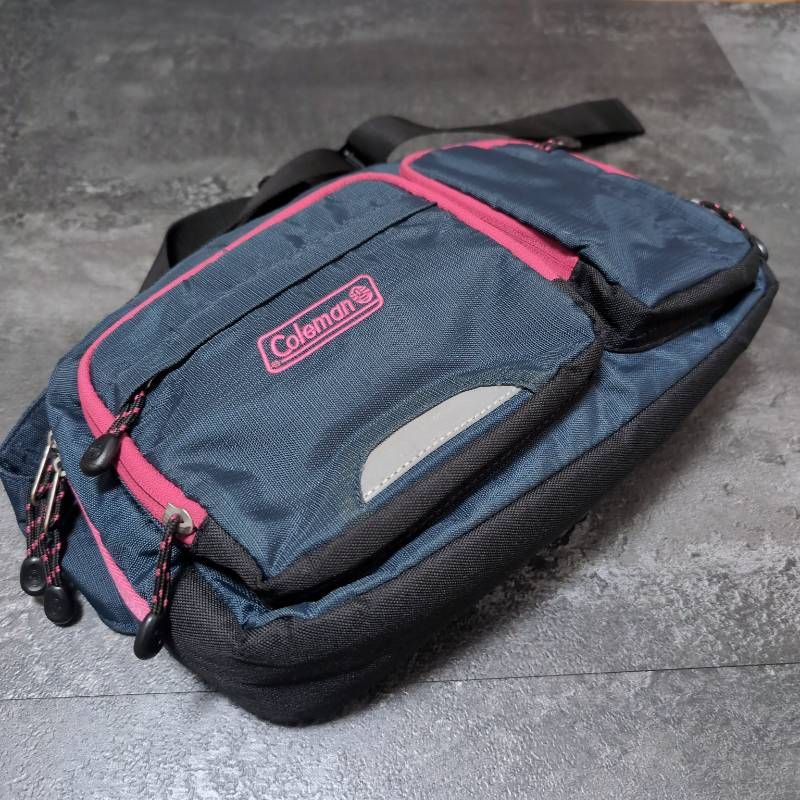 Coleman Waist Bag Body Bag Navy Pink コールマン ウエストバッグ
