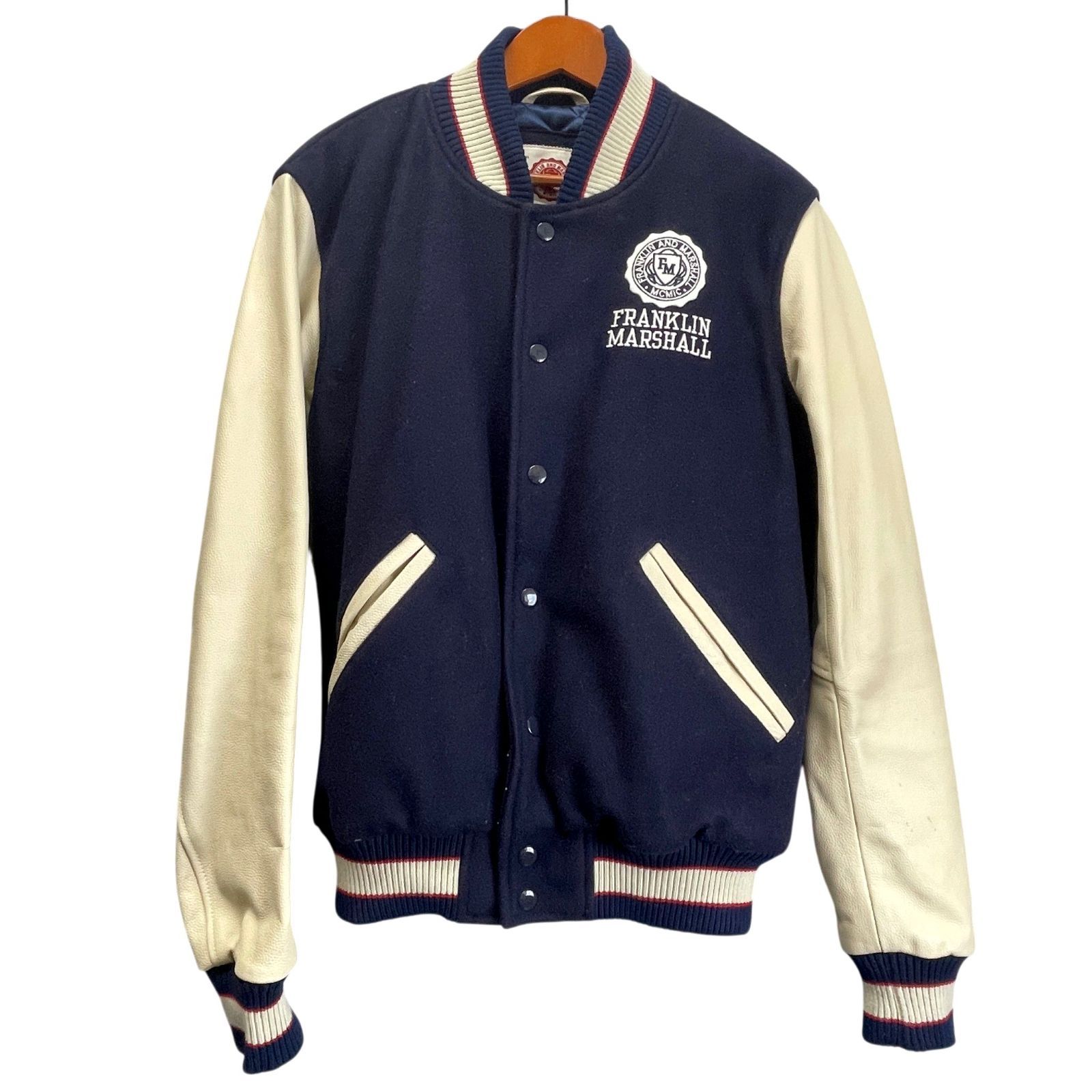 Franklin & Marshall フランクリン＆マーシャル スタジャン 袖レザー