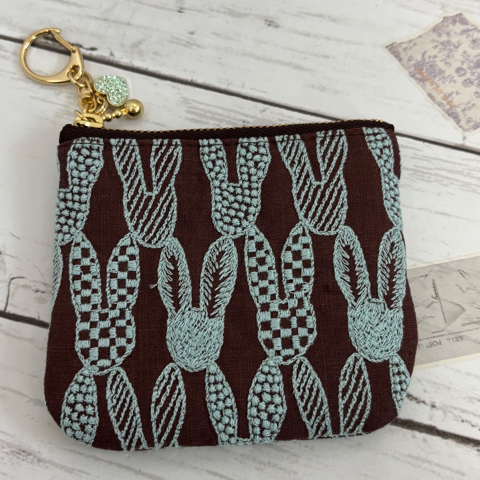 ミナペルホネン pomppia ポンピア 長財布 ハンドメイド ハンドメイド ミナペルホネン pomppiaブラウンのミニポーチ - メルカリ
